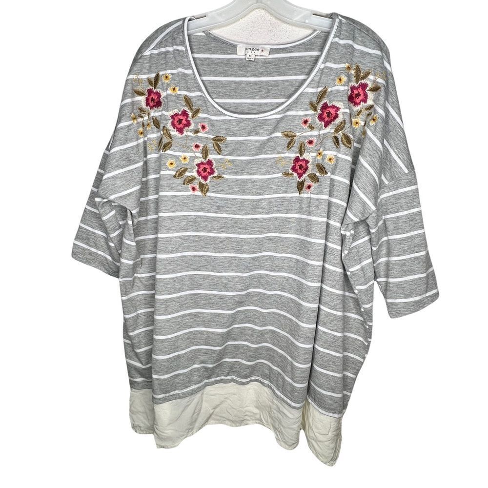 Umgee Floral Embroidered Top - Picture 2 of 8
